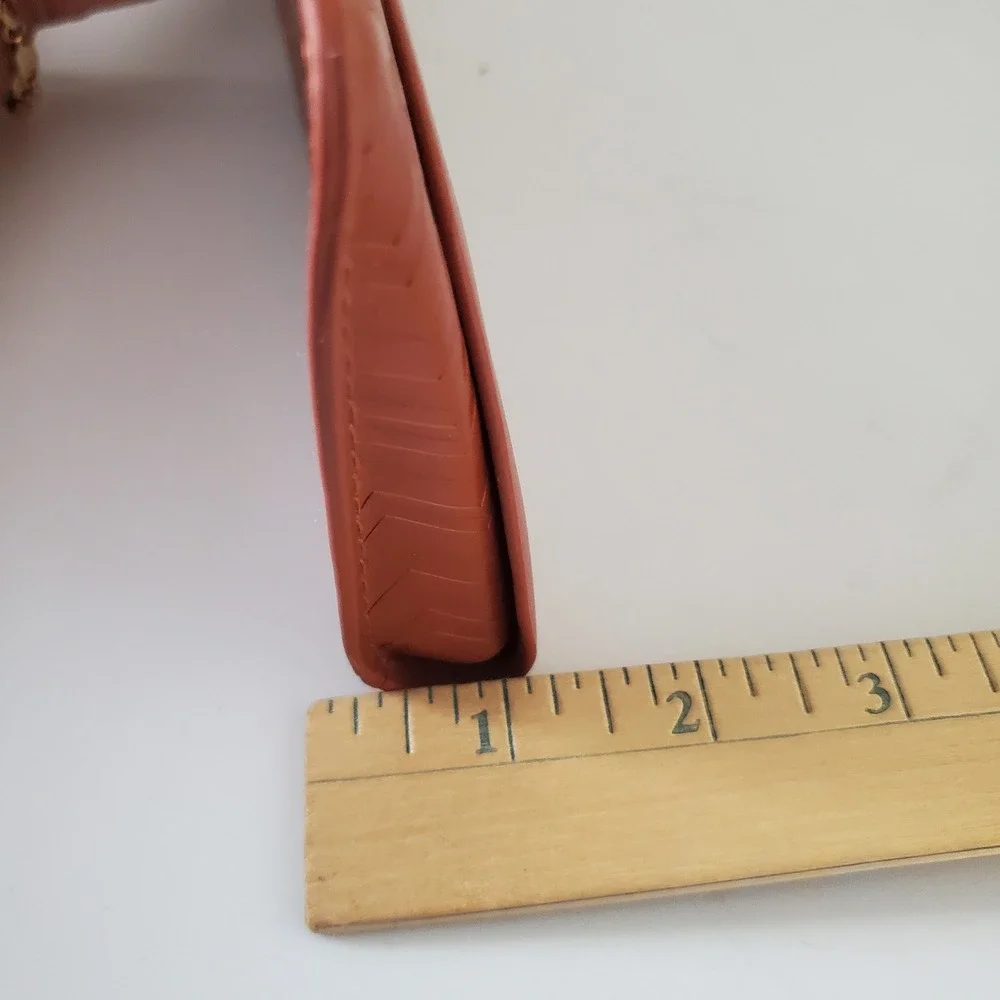Missoni Terracotta Orange Chevron Embossed Eyewear Glasses Case Magnetic Closure
